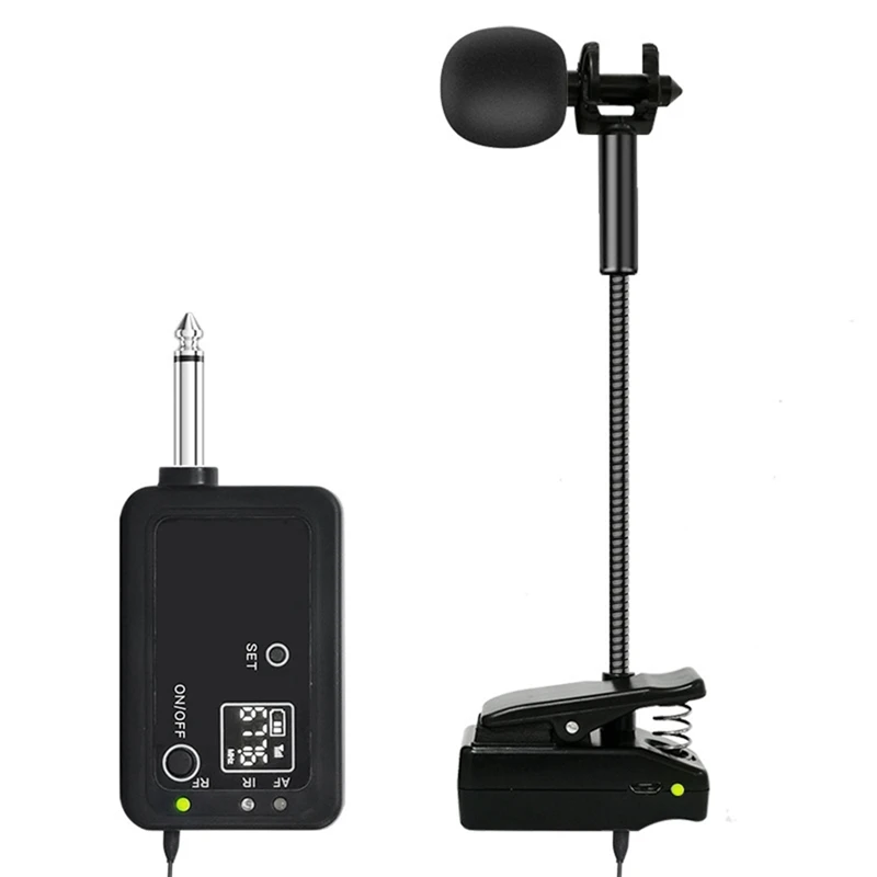 

New-Saxophone Professional Wireless Microphone UHF Gooseneck Voice Recording Live Show For Saxophone Trumpet Sax Horn Tuba