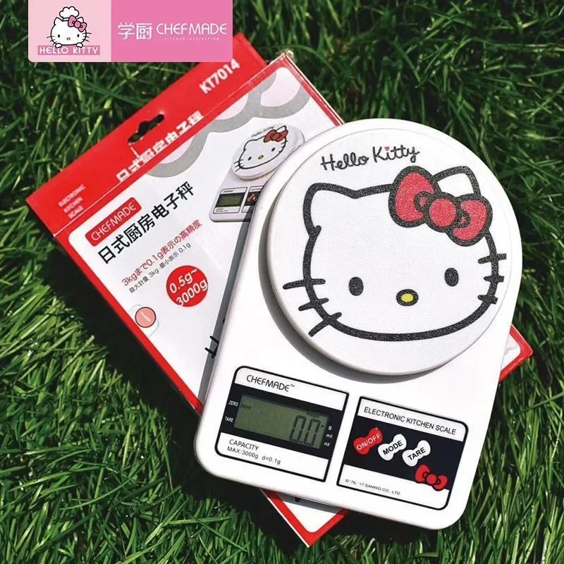 

Hello Kitty Anime Kawaii Sanrio Ins Fashion Household Kitchen Baking Electronic Scale Cute Minimum Weight Gifts for Girls