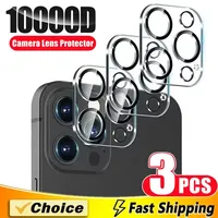 3Pcs Lens Protector Glass For iPhone 16 11 12 13 14 15 Pro Max Back Camera Protective Glass Film For IPhone 13 Mini 15 16 Plus