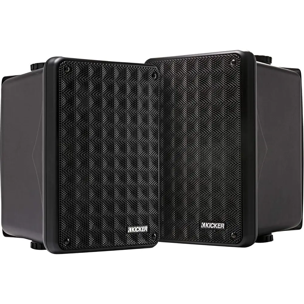 

6.5 Dual-Range Indoor/Outdoor Speakers with 2x5 Horn Tweeters - Ideal for Patio, Garage, Poolside, and Home
