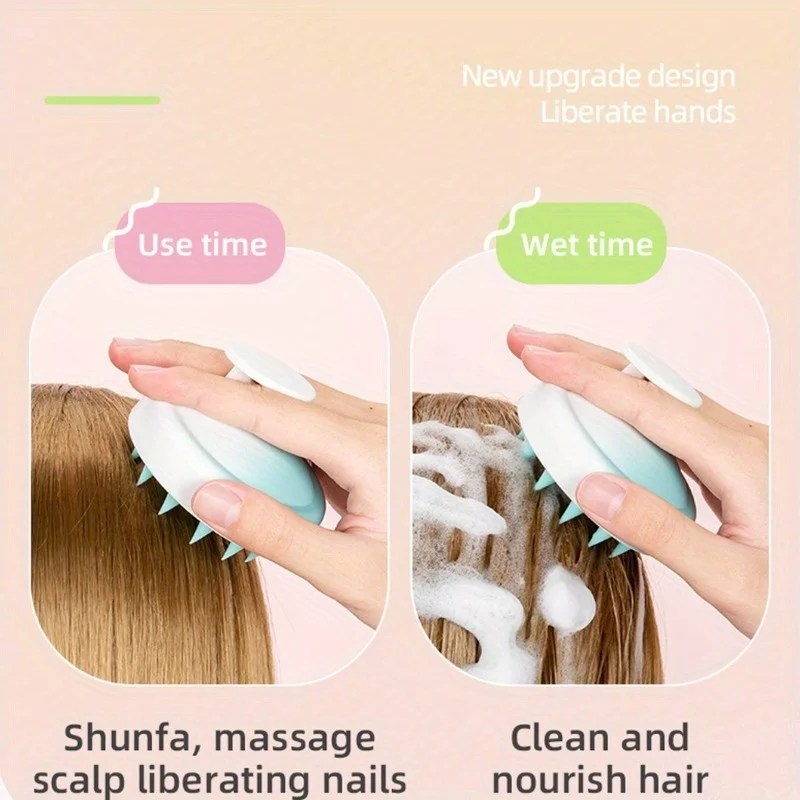 WANMEI 2pcs Scalp Massage Comb Hollow Out Comb Shampoo Massage Brush For Bath Hair Washing Spray Bottle Salon Hairdressing Tools - view 2