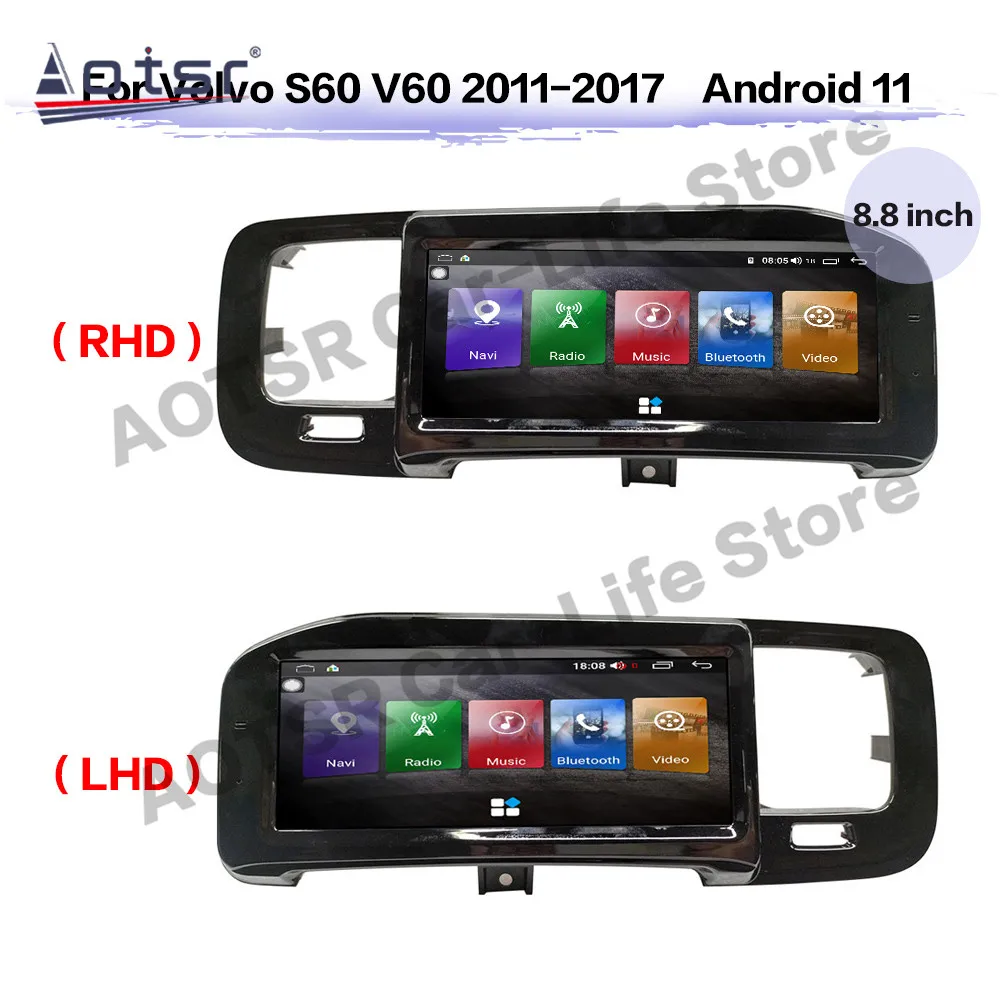 

LHD RHD мультимедийный Android 12 плеер для Volvo S60 V60 2011 2012 2013 2014 2015 2016 2017 GPS Navi Auto стерео радио головное устройство