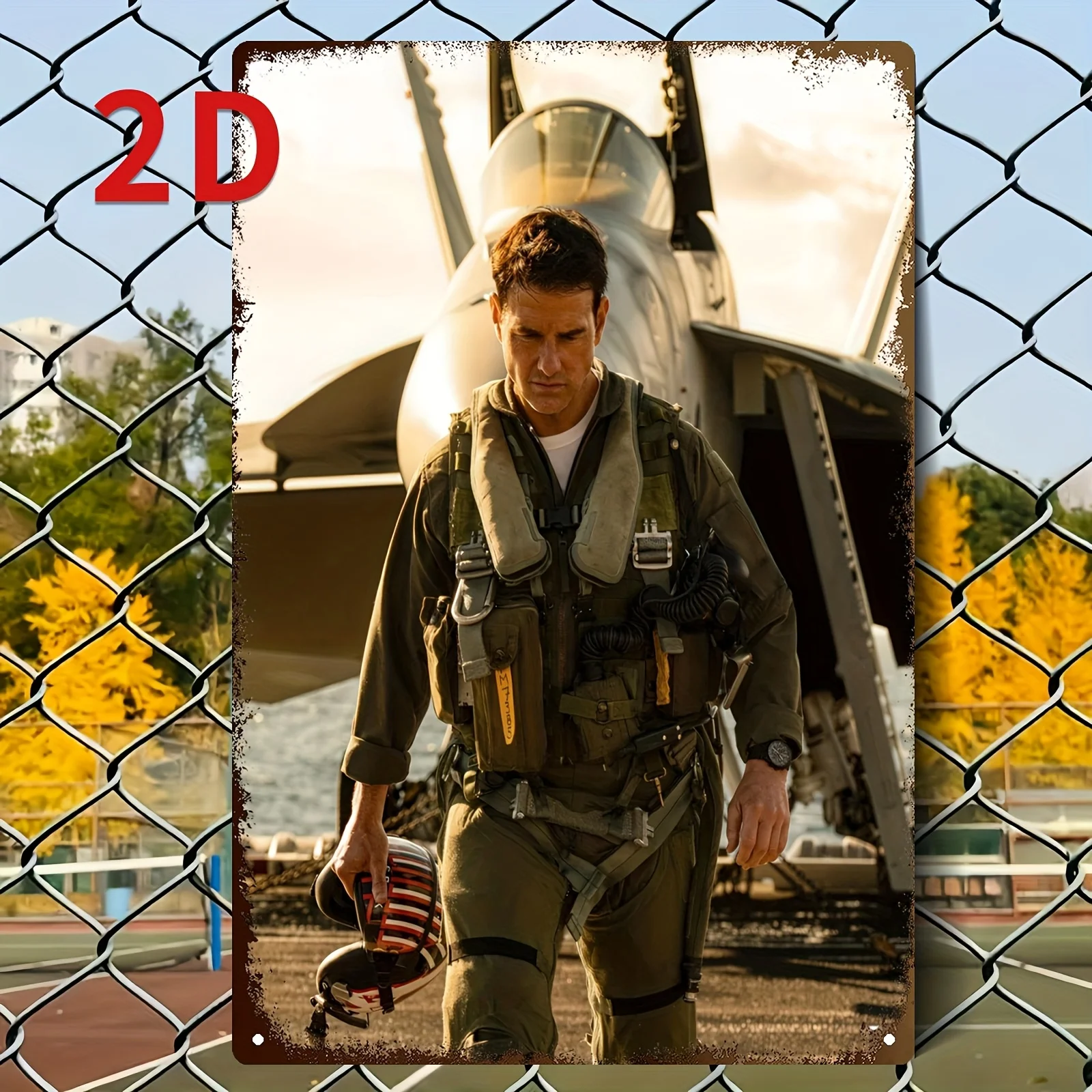 Maverick Tin Signboard - / Durable Outdoor Aviation-Themed Metal Plaque, No Electricity Needed, Perfect for Home, Office, or fo