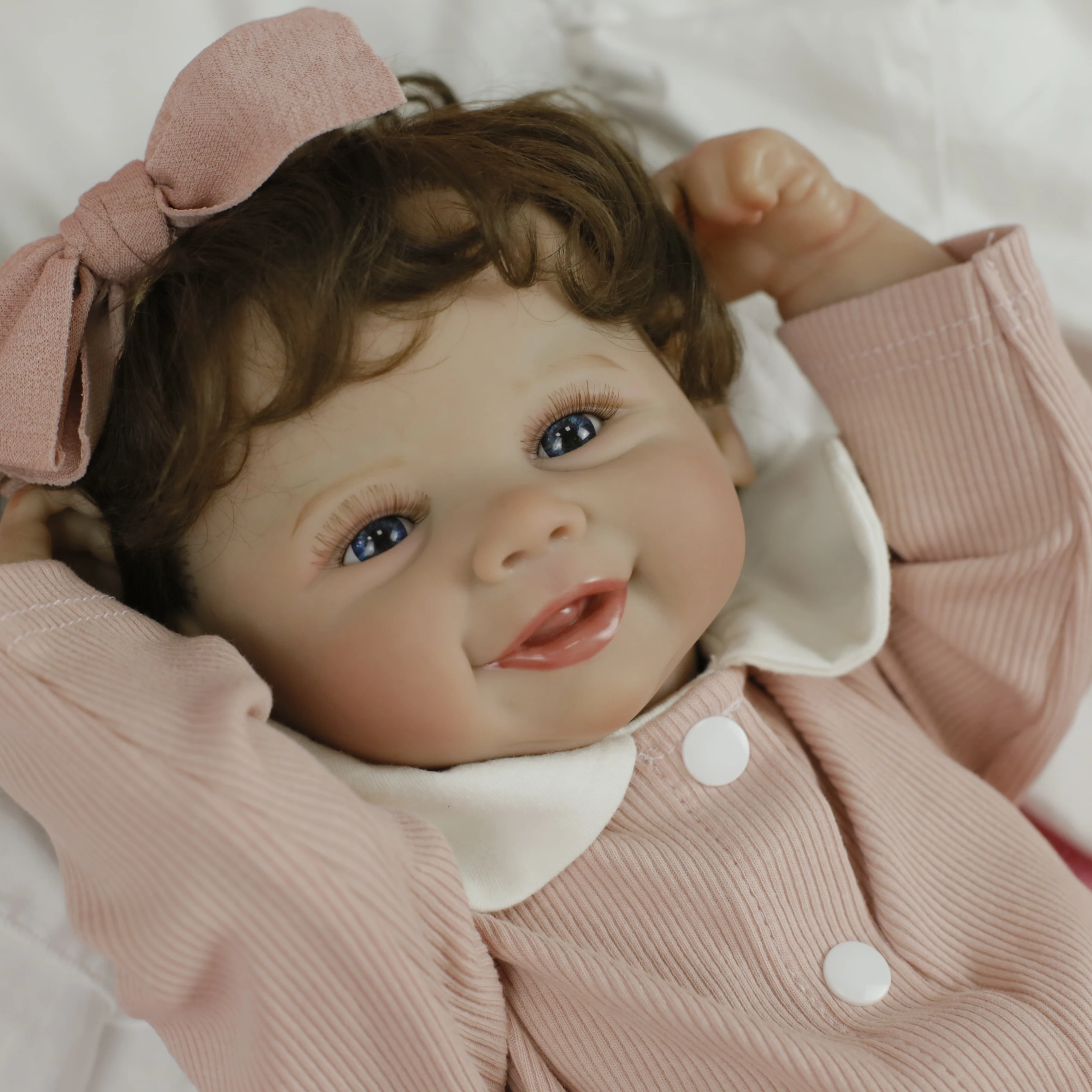 19 inch al klaar herboren pop meisje levensechte 3D huid zichtbare aderen geschilderde huid hoge kwaliteit kunstcollectie pop speelgoed geschenken