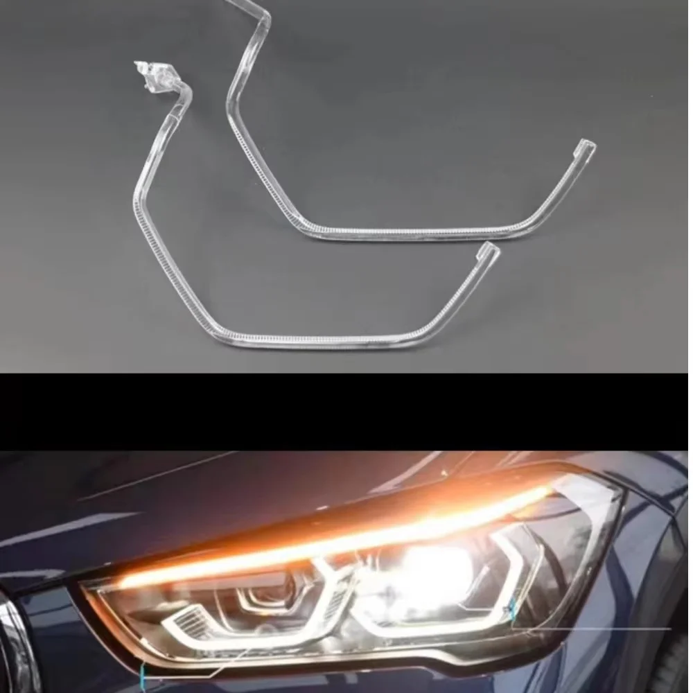 

NEW Headlight Light Fiber DRL Tube Acrylic tube Light Lines For BMW X1 F49 F48 LCI 2020 2021 2022 2023