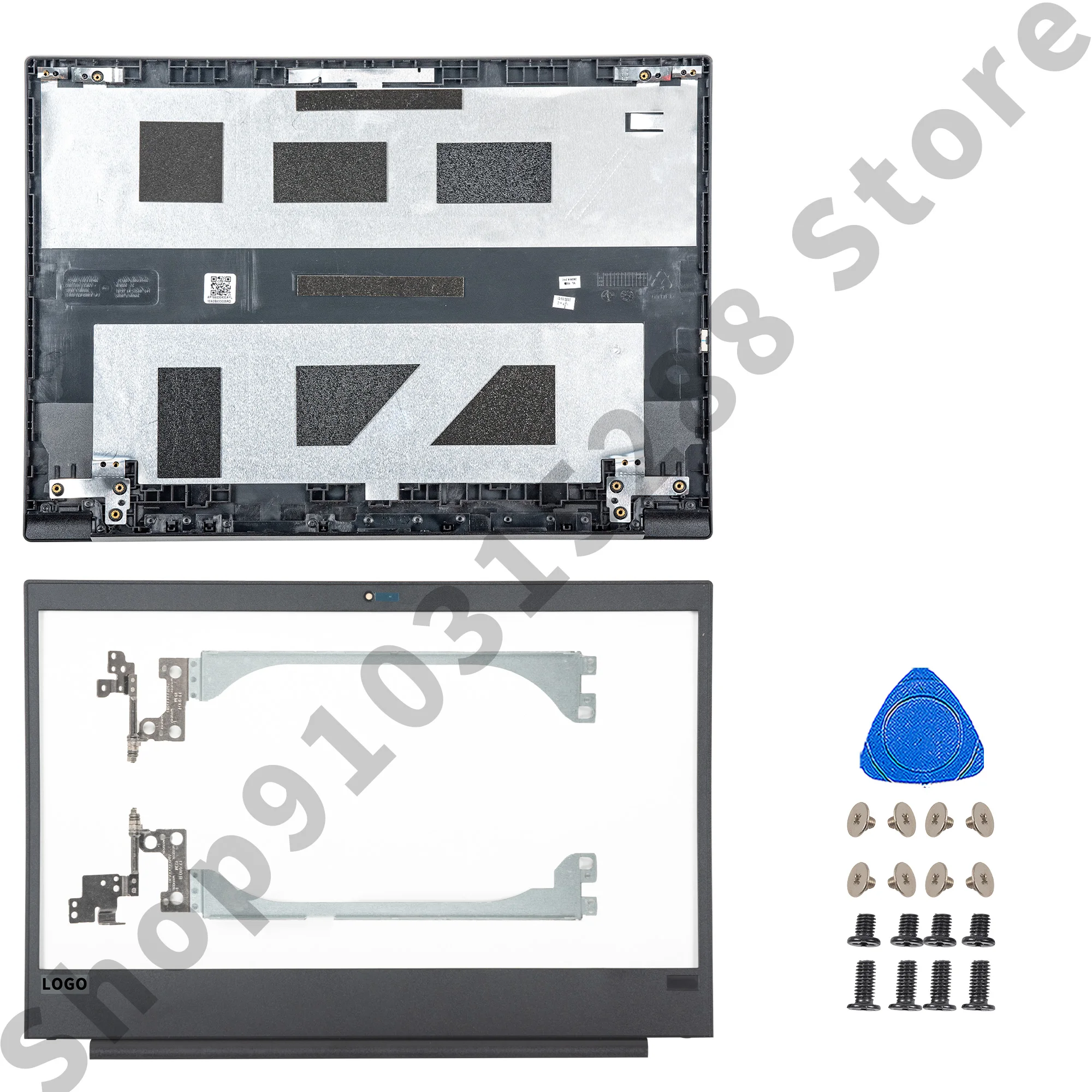 Cubierta trasera LCD para portátil ThinkPad, bisel frontal, parte inferior, bisagras, piezas, E480, E485, E490, E495, R480, R485, nuevo