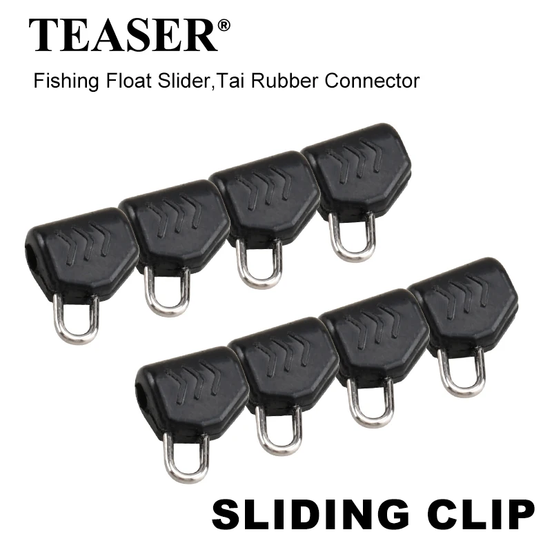 TEASER 10/25pcs Fishing Abo Float Slider Sinker Slip Clip Snap Weight Slide Plastic Connector Accessories For Braid Fishing Line