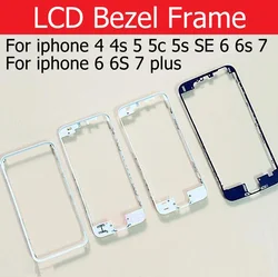 Touch Screen Bezel Frame For iPhone 4 4s 5 5s 5c se 6 6s 7 plus  Front Bezel Bracket Holder LCD frame +3M sticker or UV hot glue