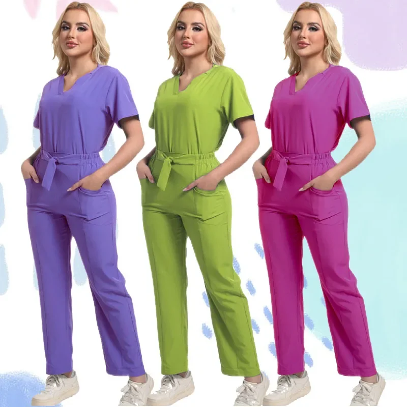 

Multicolor Medical Uniforms Hospital Surgical Nurse Scrubs Set Unisex Nurses Accessories Dental Clinic Beauty Salon Workwear