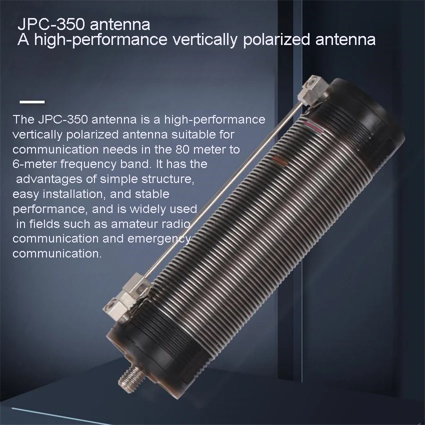JPC-350 80m-6m متعدد الموجات HF الموجات القصيرة GP هوائي الموجات القصيرة في الهواء الطلق منظم الشريحة هوائي محمول