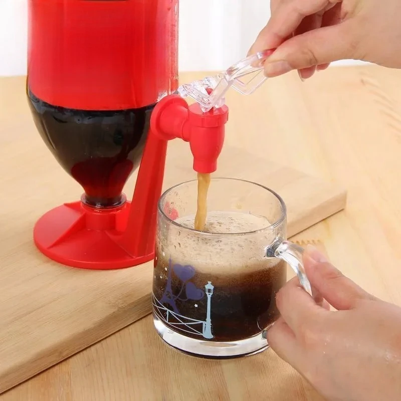 Dispensador de Agua y Bebidas, Botella para Refrescos, Dispensador de Agua Invertido, Distribuidor de Bebidas con Interruptor, Gadget para Fiestas, Hogar y Bar