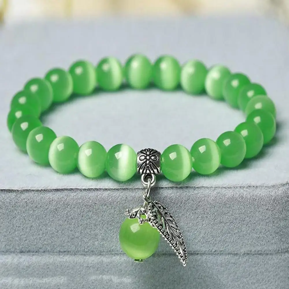 2025 النساء سوار العرقية نمط حبل مرن اليدوية تلميع تزيين سوار المعصم أوبال الخرز سوار مجوهرات اكسسوارات