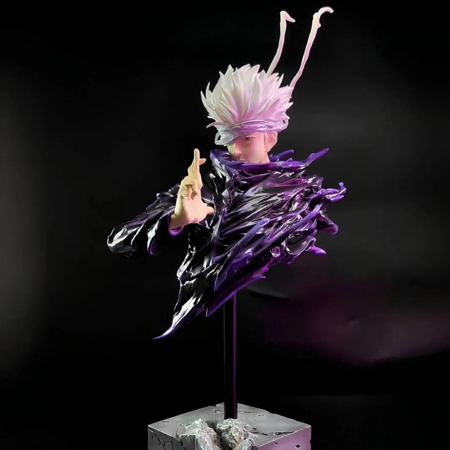 Jujutsu Kaisen Satoru Gojo Hollow Purple figura de medio cuerpo, modelo GK, adornos coleccionables, estatuilla, juguete para niños, regalos