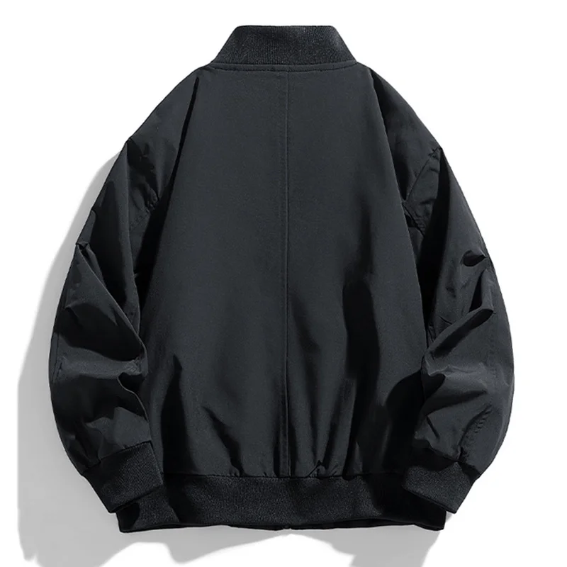 Autumn Plus Size Jacket Men\'s Pocket Loose Fashion Brand Coat 130kg 8XL Bomber Jacket Men Workwear Cargo Jacket Outwear