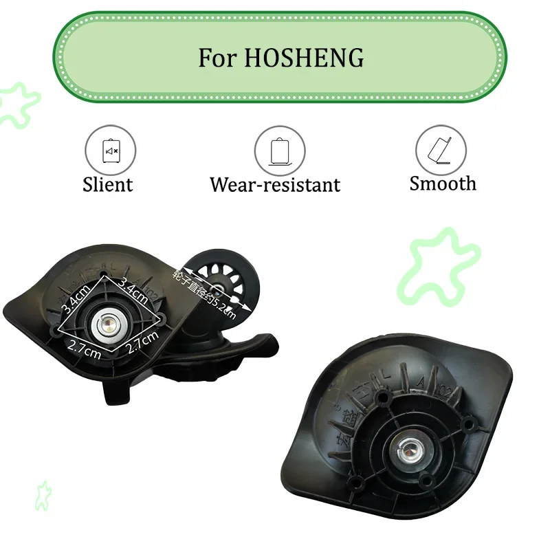 

For SJTOBOL A102 Luggage 360° Luggage Accessories Replacement Wheels Roller Casters Universal Luggage Pulleys Silent Durable