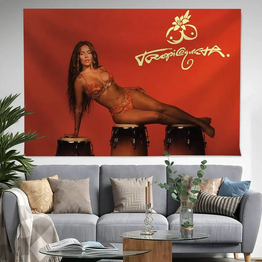 

K-Karol G Tropicoqueta 150x200cm 60x90cm Flag Decoration Outdoor Picnic Party Home Camping Party Art Hanging Banner