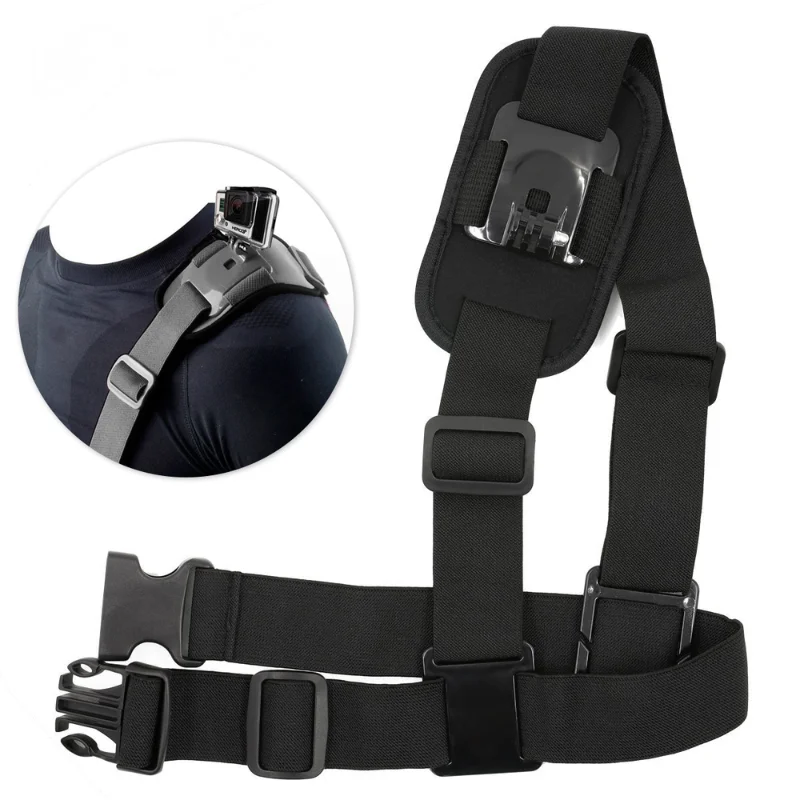 

POV Footage Holder Shoulder Strap Bust Belt with J-Hook Moun for GoPro Hero 10 9 8 7 6 Session 3+ Sjcam Xiaomi Yi Action Camera