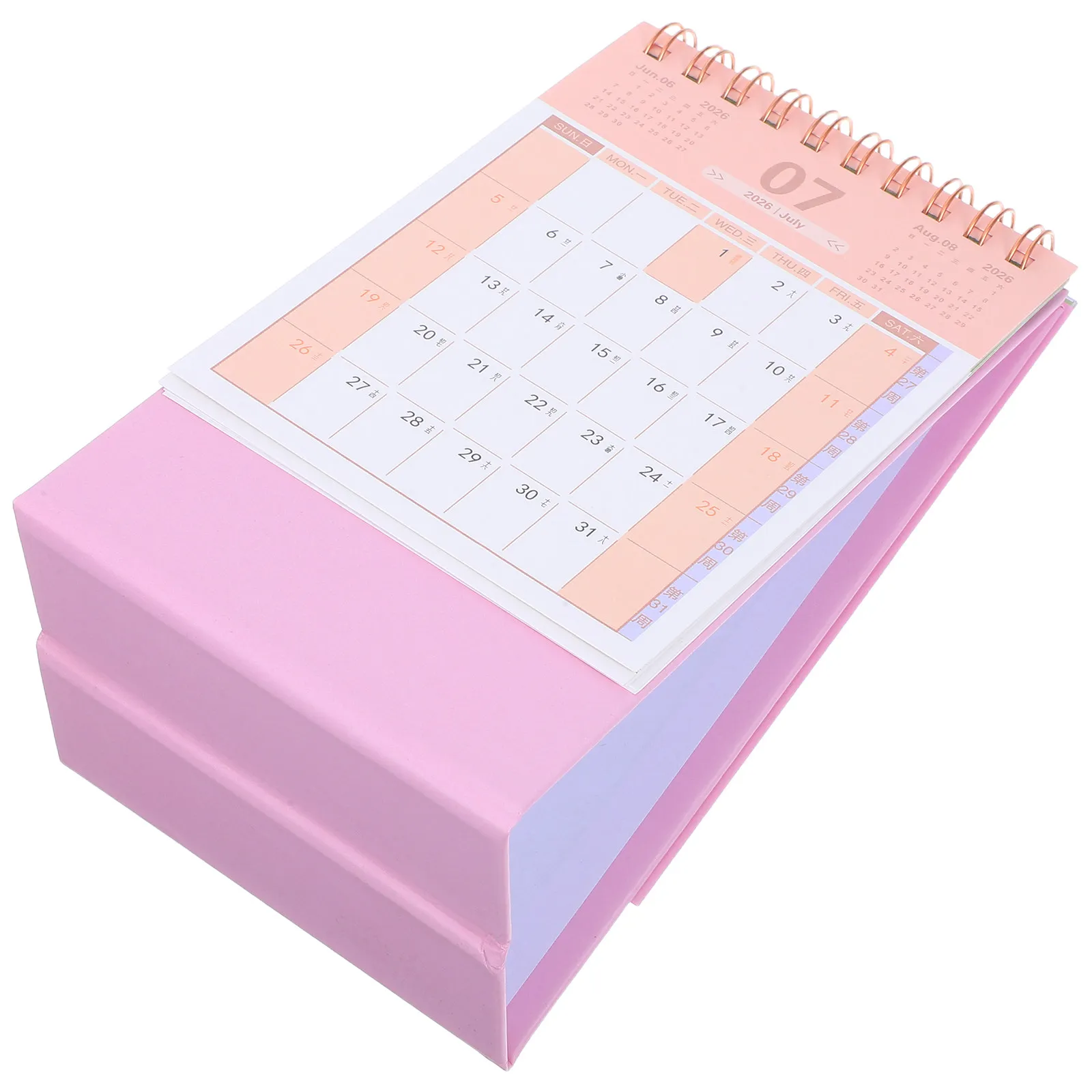 

2026 Table Calendar Freestanding Minimalist Monthly Planner Compact Foldable Desk Organizer Thick Paper Smooth Writing Daily