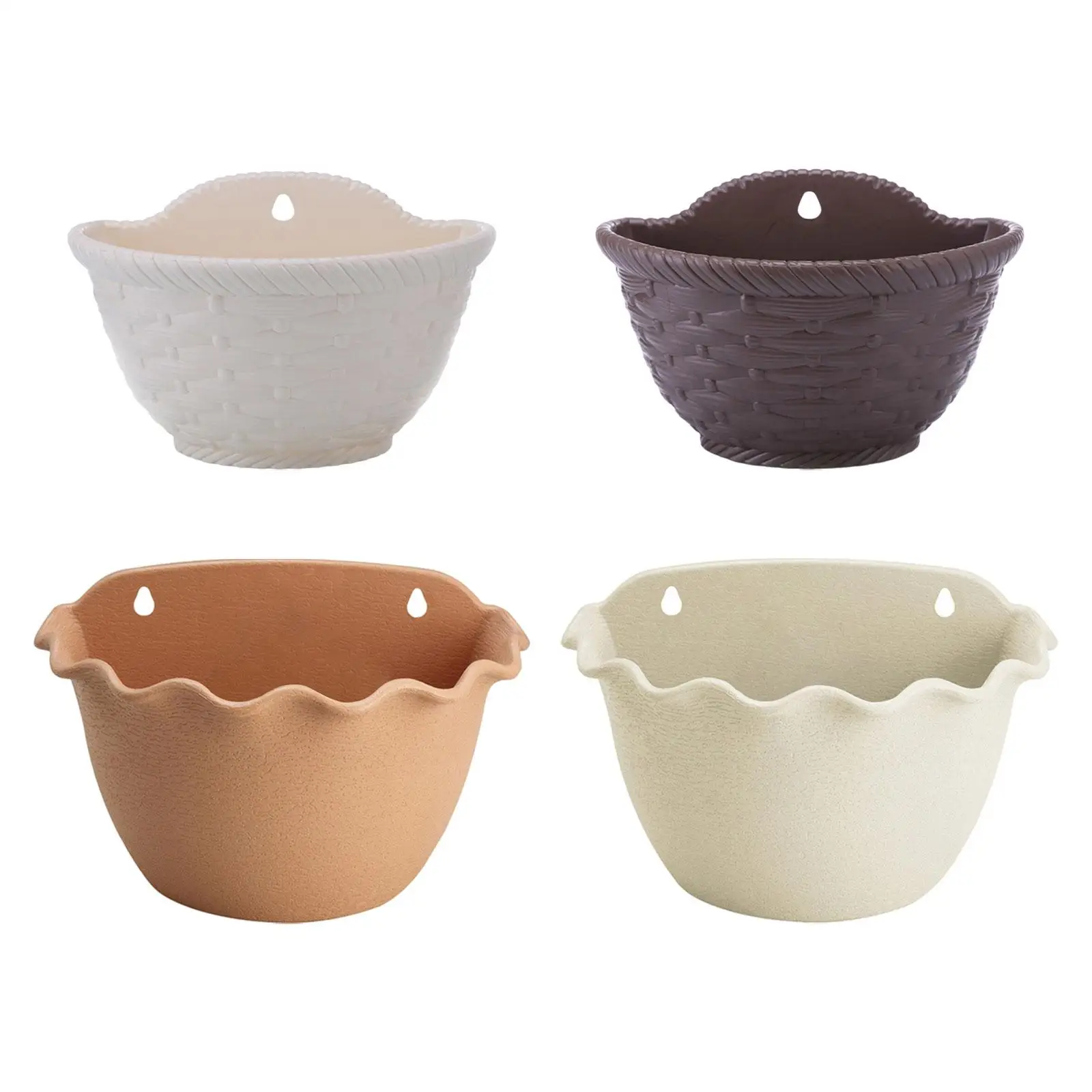 Wall Hanging Flower Pot Self Watering Railing Bonsai Plant Pot for Garden Balcony Backyard Home Decoration Indoor Outdoor