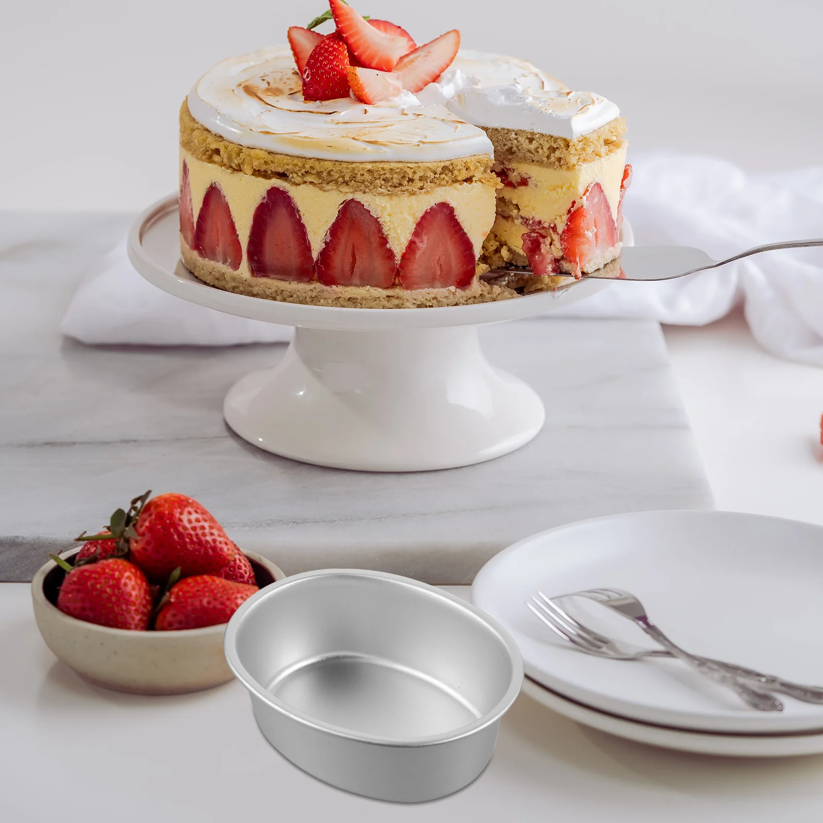 

4pcs Aluminum Alloy Pan Non-Stick Pan For Oven Metal Mold Baking Supplies Cake Pans For Baking Metal Cake Pans