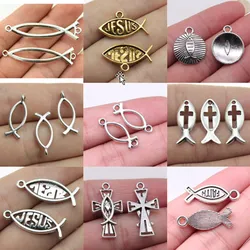 Bulk Charms For Jewelry Making Kit Pendant Diy Jewelry Accessories Jesus Fish Charms