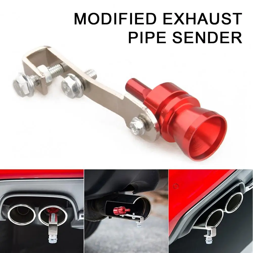 Car Turbo Sound Whistle Exhaust Pipe Sender Aluminum Alloy Tail Whistle Imitator Motorcycle Tailpipe Noise Sound Enhancer