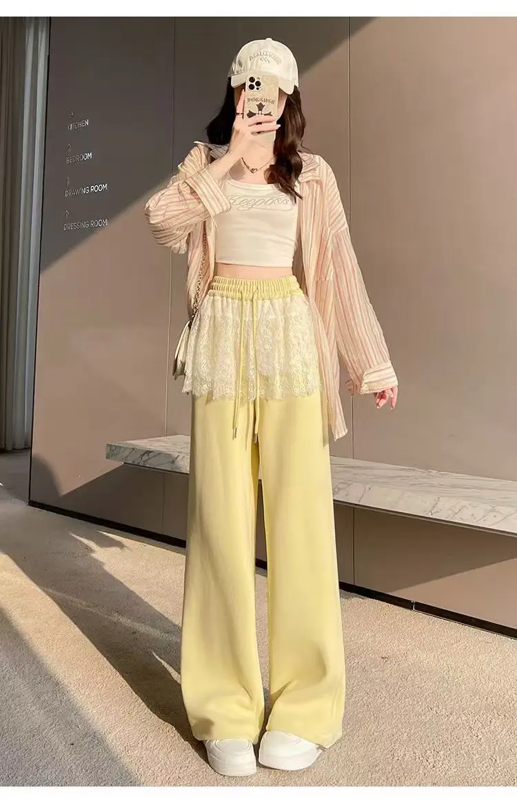 Calças de perna larga para mulher capri feminino outono lona carga multi-bolsos ao ar livre utilitário durável resistente ao desgaste detalhe de secagem rápida