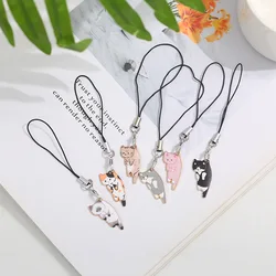 Cute Cat Phone Strap Lanyards For Case Strap Decoration KeyChain Mobile Phone Strap Phone Hanging Charms