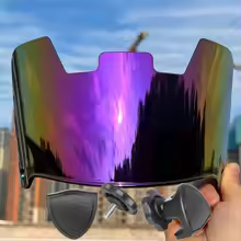 Universal American Football Helmet Visor Rainbow Chrome Eye Shield Visor with Clips