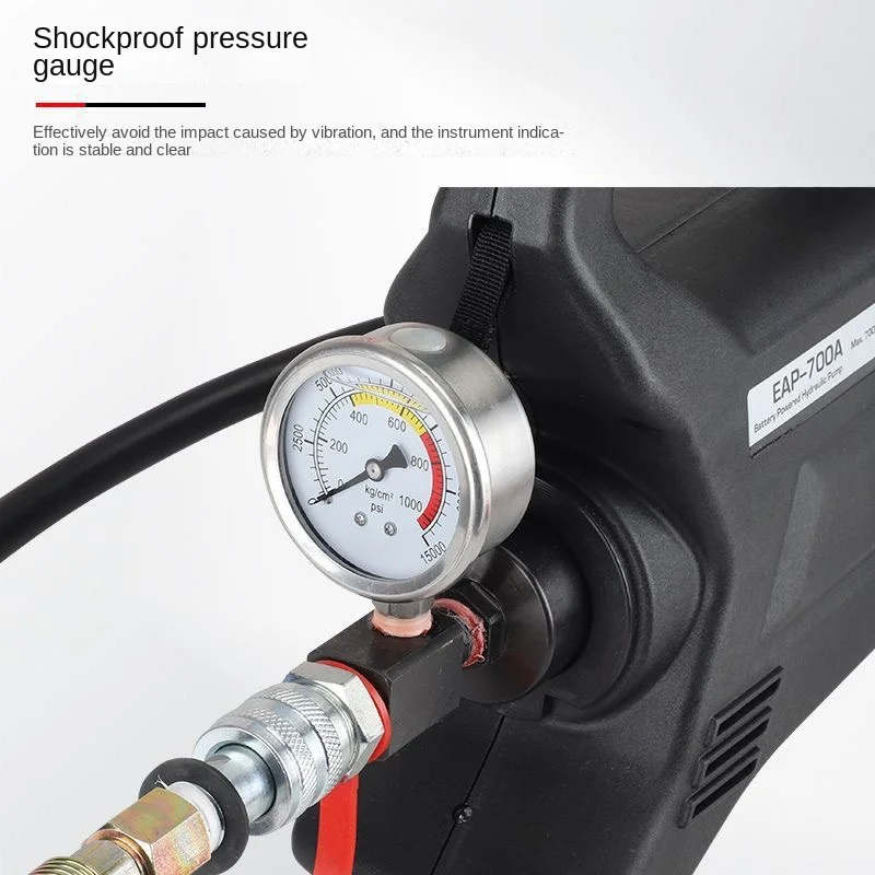 10803 draagbaar elektrisch hydraulisch pompstation 70 MPa oplaadbare ultrahoge druk lithium-ion aangedreven pomp voor