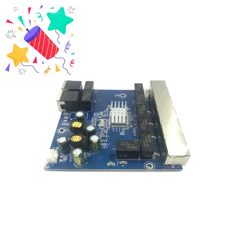 Industrial Ethernet Switch Module 5 Ports Unmanaged10/100/1000mbps  PCBA board OEM Auto-sensing Ports PCBA board OEM Motherboard