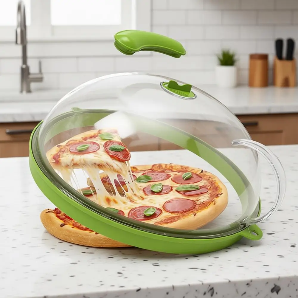 

Microwave Splatter Cover with Water Steamer, Upgraded Microwave Cover with Handle, Clear Plate Covers, Splatter Guard, Kitchen E