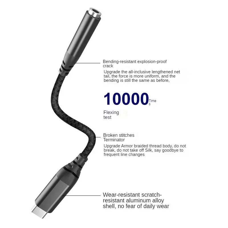 3.5mm Aux Adapter Type-c to USB 3.5 Jack Audio Cable Earphone Cable Converter for Galaxy S21 Ultra S20 Note 20