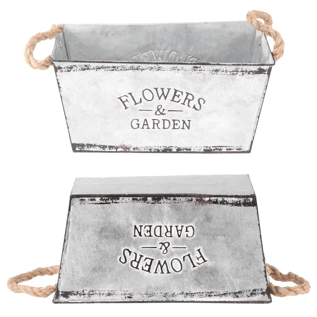 

Simple Flower Bucket Iron Sheet Large Silver Durable Safe for Dried Flowers Storage Home Flower Shop Decorative Use