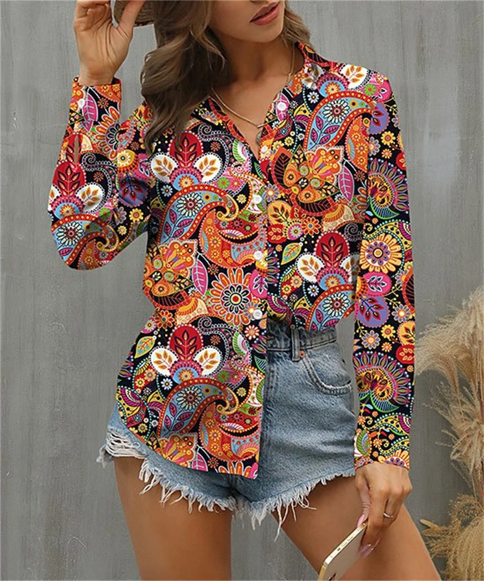 

1Women's loose long-sleeved shirts, fashionable casual tops, elegant ladies' tops, women's clothing brand discounts clothes