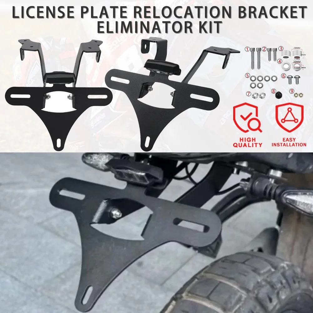 

For CFMOTO 450MT CF 450 MT 450MT 2024 2025 2026 Motorcycles License Plate Holder Bracket Rear Tail Tidy Fender Eliminator Kit
