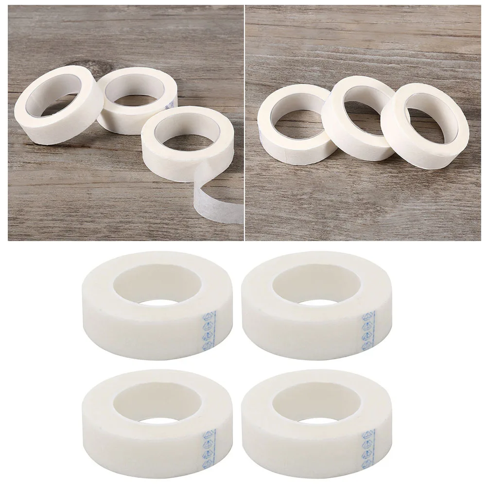 

4 Rolls Eyelash Extension Lash Isolation Tape Non Woven Fabric Secure Adhesion Better Than Paper Tape White 125cmx9m