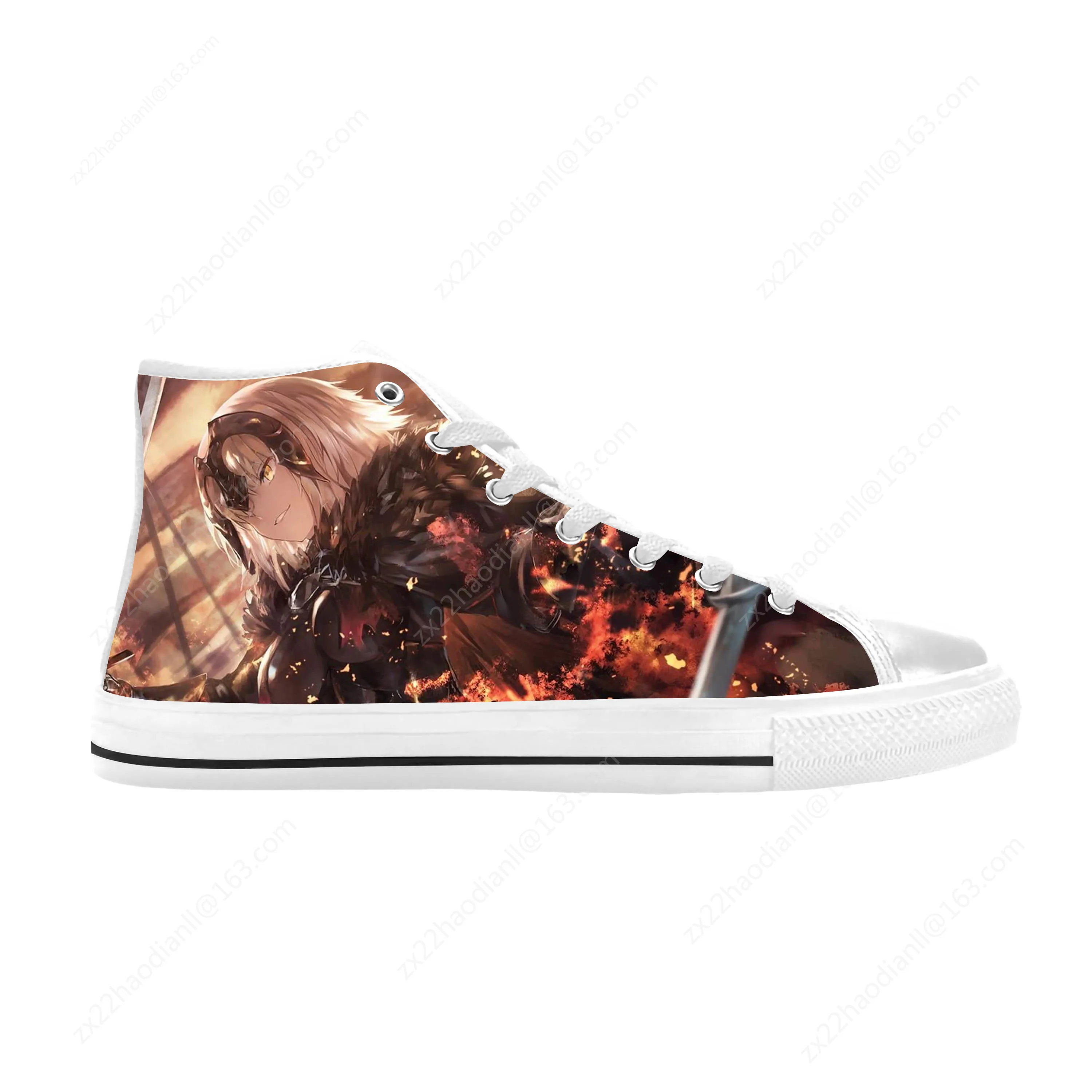 Jeanne D'Arc Alter Fate/Grand Order Anime Cartoon Casual Cloth Shoes High Top Comfortable Breathable 3D Print Men Women Sneakers