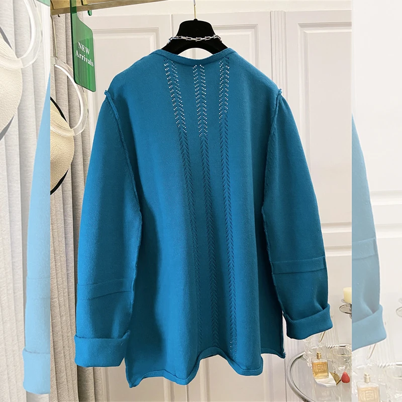 

Большой весенне-осенний свитер, джемпер, женский свободный свитер с длинными рукавами и v-образным вырезом, женские свитера, джемпер Pull Femme