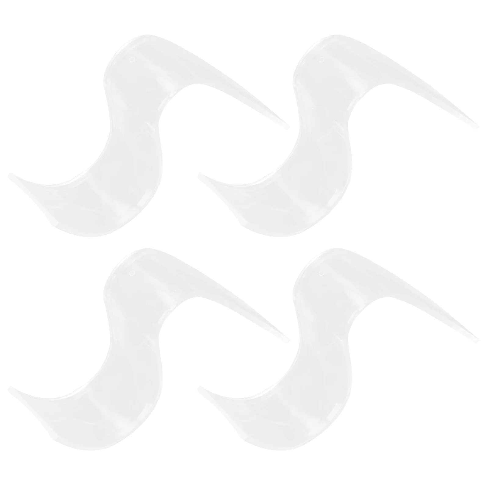 

4pcs Creative Belt Display Rack Acrylic Transparent Sturdy Stand Decorative Holder For Home Shop Supermarket Use Desktop Storage