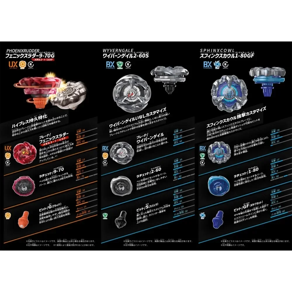 Takara Tomy Beyblade X UX-07 Phoenix Ladder Deck Set