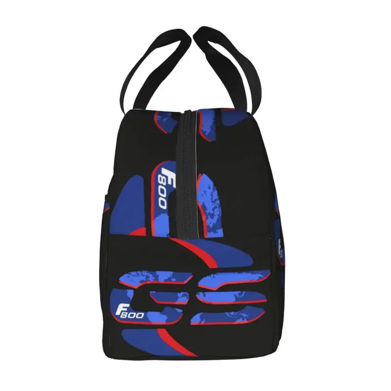 Custom Motorcycle GS World Map Racing Resuable Lunch Boxes for Thermal Cooler Food Insulated Lunch Bag School Children Student