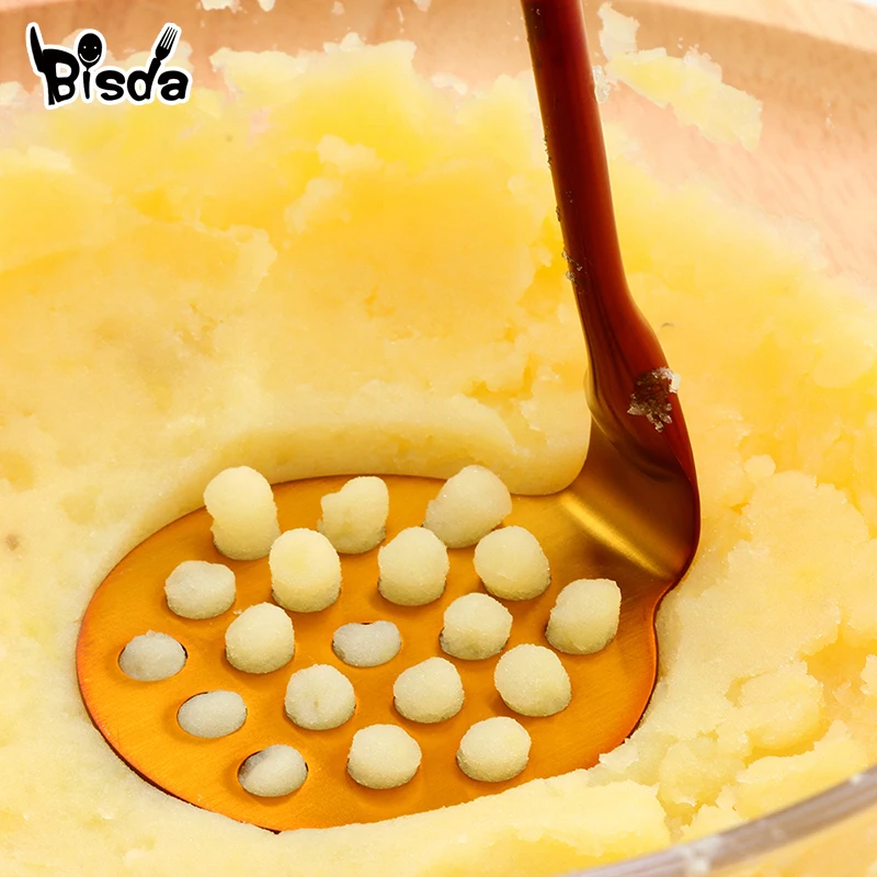 Potato Masher Stainless Steel Mashed Pusher Kitchen Utensils Fruit Vegetable Crusher two styles Presser Cooking Gadget
