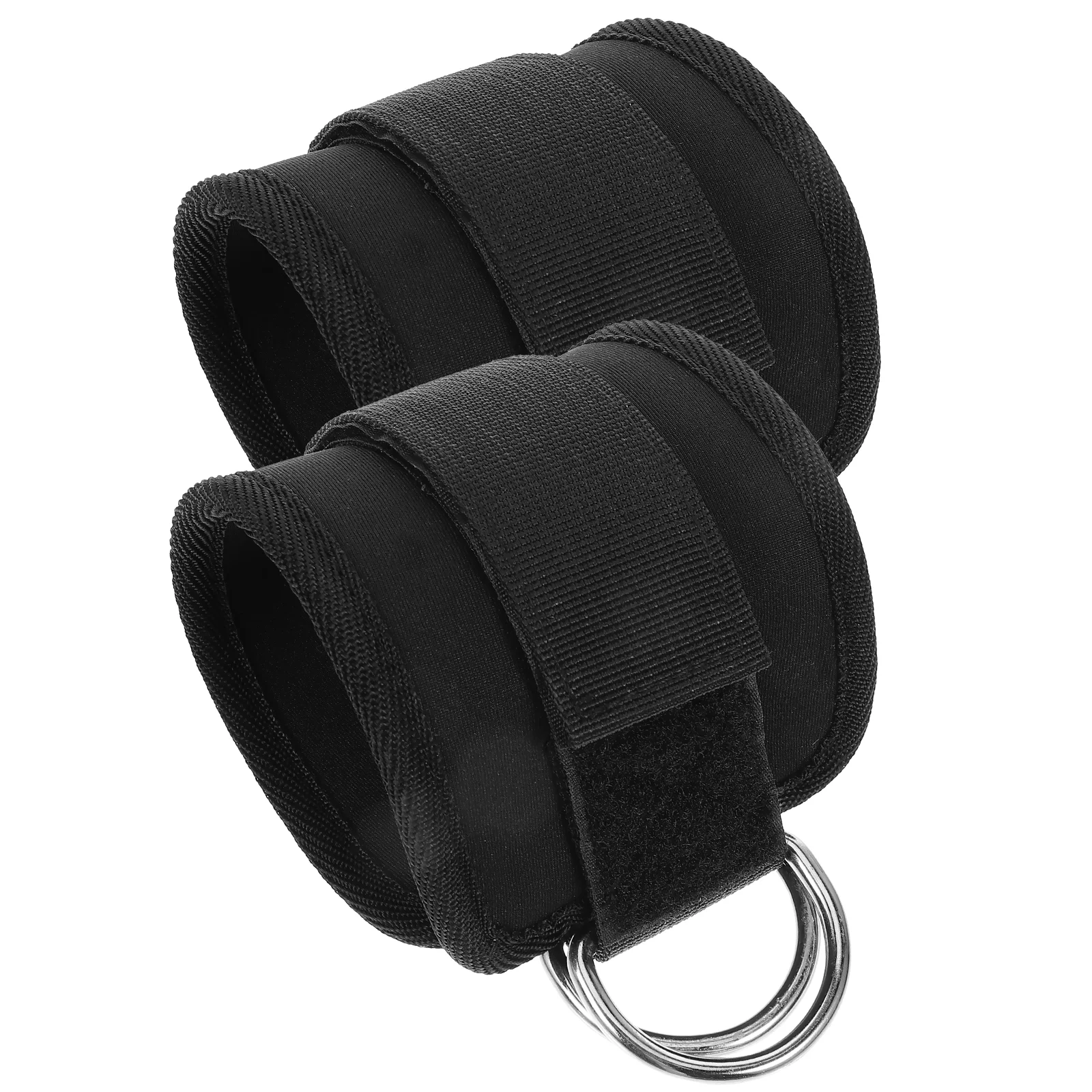 

2Pcs Fitness Ankle Strap Cable Machine Black Pair Adjustable Leg Straps for Working Out Gym Equipment Safe Easy Use