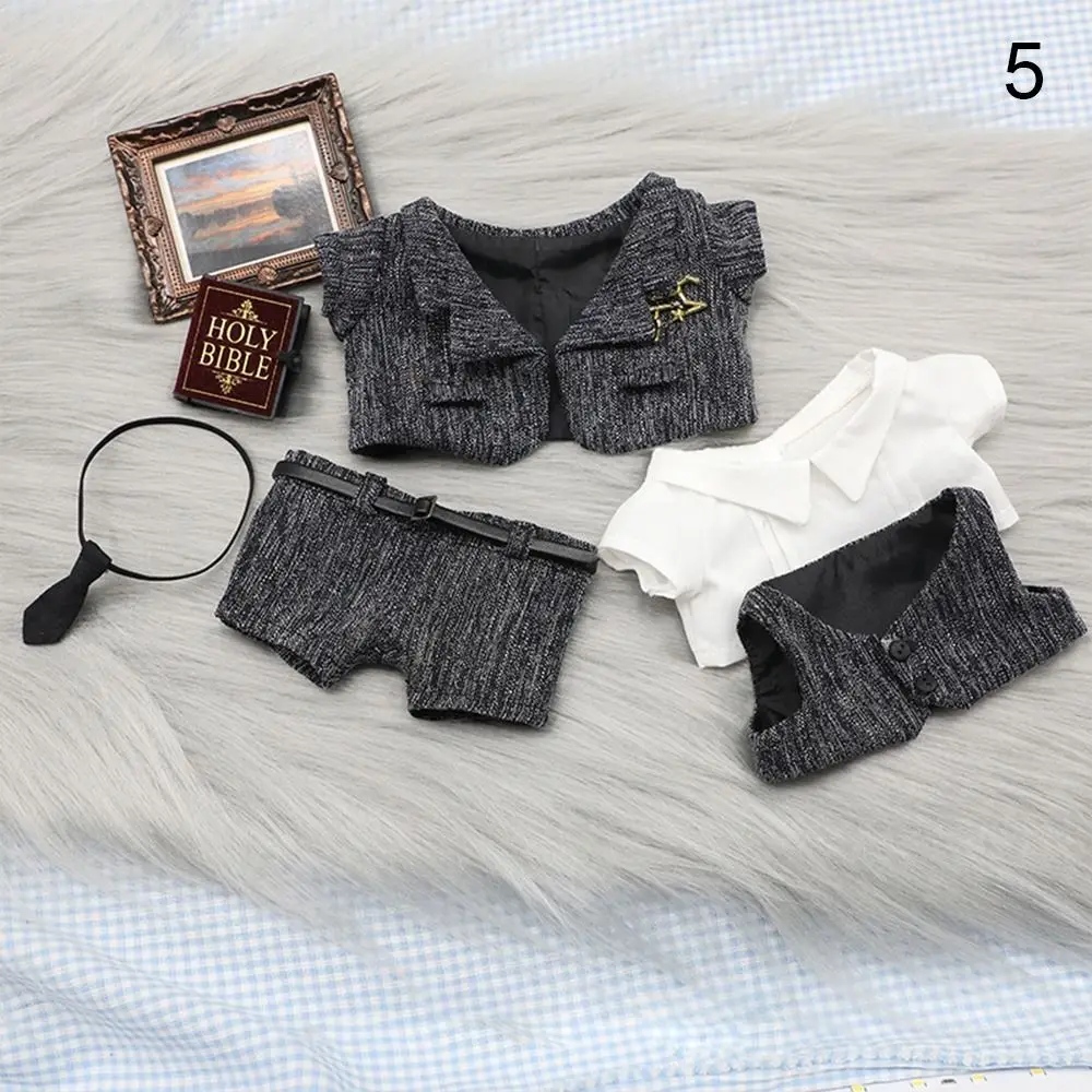 

4pcs/set New Fashion Suit Clothing Accessories Plush Doll's Clothes Cotton Doll Outfit 20cm Doll Clothes Doll Short Tops
