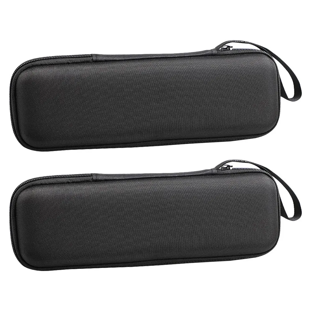 

2Pcs Microphone Storage Bag Rugged Eva Material Single Compartment Secure Zipper Ideal for Handheld Mic Cables Accessories