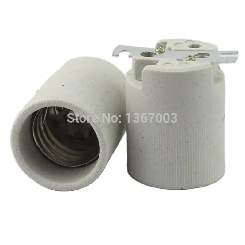 High-quality E40 Ceramic Lampholder, E40 Lamp Socket Lighting Fittings Accessories Screw, Flame Retardant