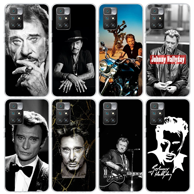 Johnny Hallyday Music Phone Case For Xiaomi Redmi 12C 12 10C 10A 10 9C 9A 9T 9 8A 8 7A 7 6A 6 Pro K60 K40 K20 S2 Print Fundas