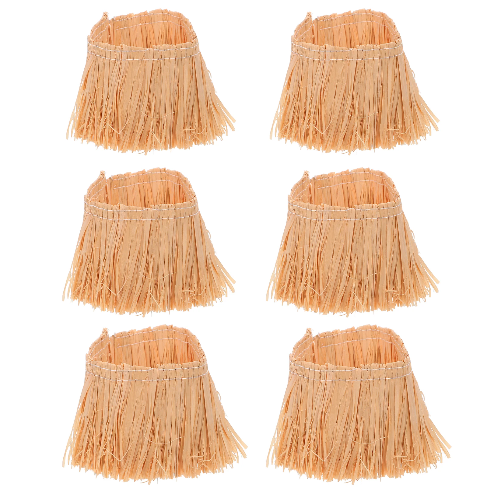 

6Pcs Artificial Thatch Roofing Natural Straw Roll DIY Miniature Thatched Roof for Dollhouse Fairy Garden Realistic Fake Hay