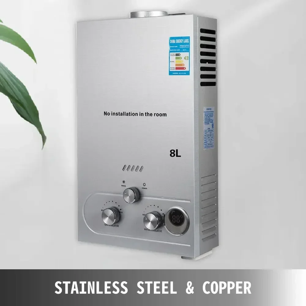 SIHAO غاز البترول المسال سخان الماء الساخن 6-18L البروبان Tankless غلاية فورية مع طقم دش غاز البترول المسال سخان المياه الأجهزة المنزلية غلاية غاز البترول المسال